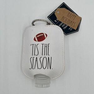 Rae Dunn White Football Christmas Stocking Stuffer Hand Sanitizer Key Holder NEW